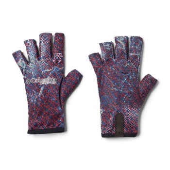 Columbia PFG Terminal Tackle Fishing, Guantes Grises Oscuro Camuflados Para Hombre | 215083-NCO